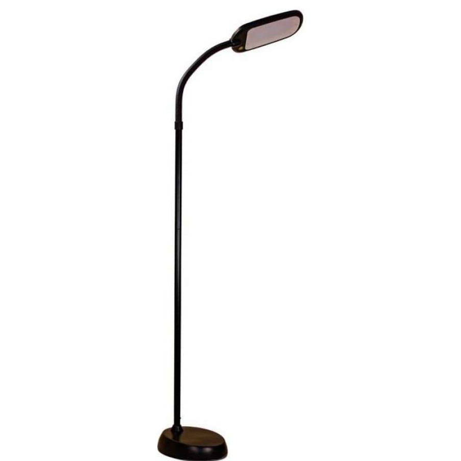 Lamps * | Cheap Moretextile Group Slim Design Led Bright Reader Natural Daylight Full Spectrum Floor Lamp, Black