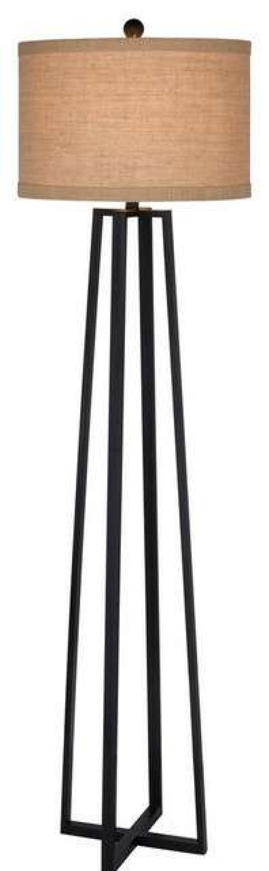 Lamps * | Wholesale Fangio Lighting'S 62 Black Molded Metal Floor Lamp