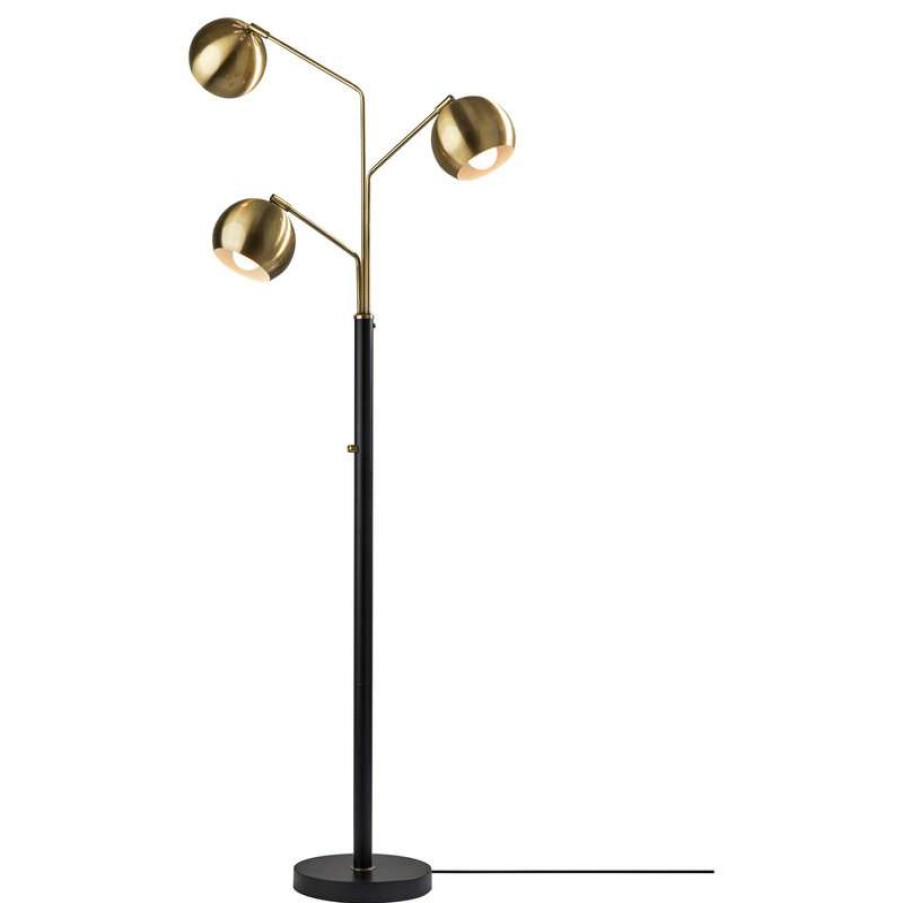 Lamps * | Deals Adesso Emerson Tree Lamp- Antique Brass