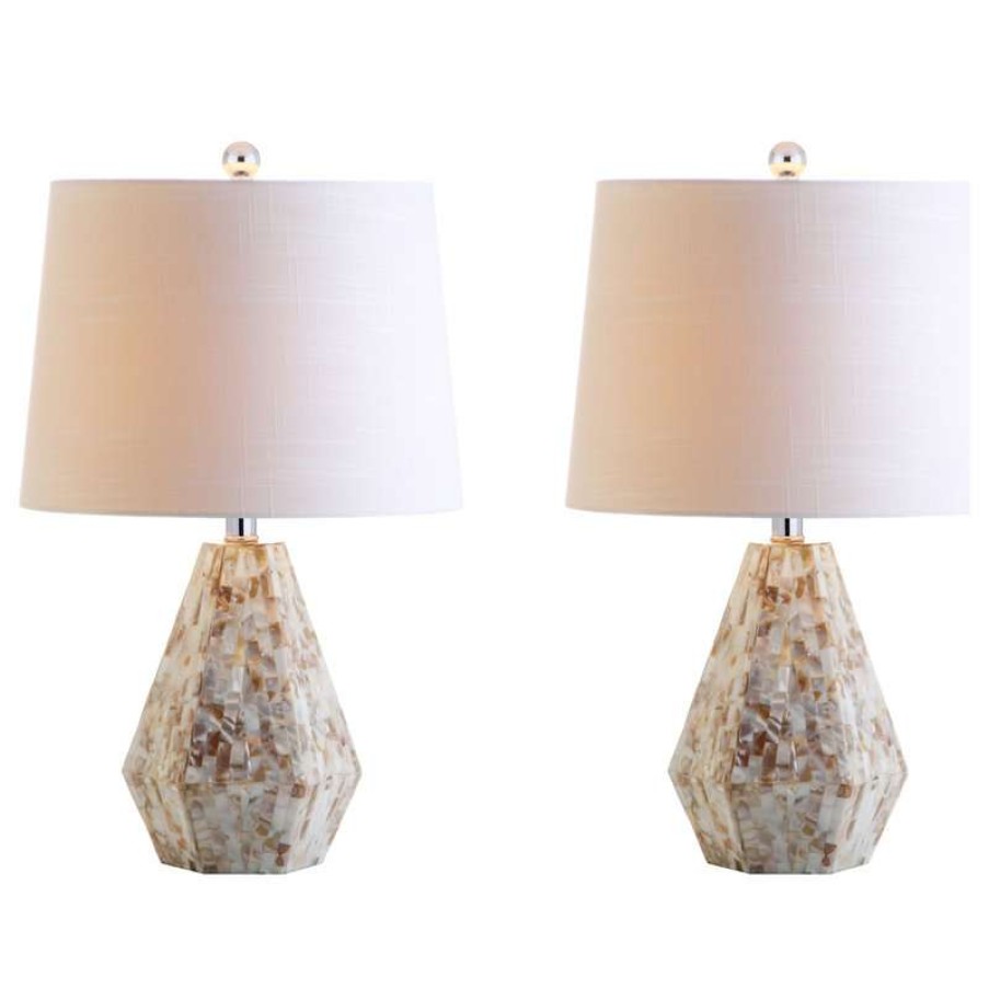 Lamps * | Buy Jonathan Y Isabella 21 Seashell Table Lamp, Natural Ivory, Set Of 2