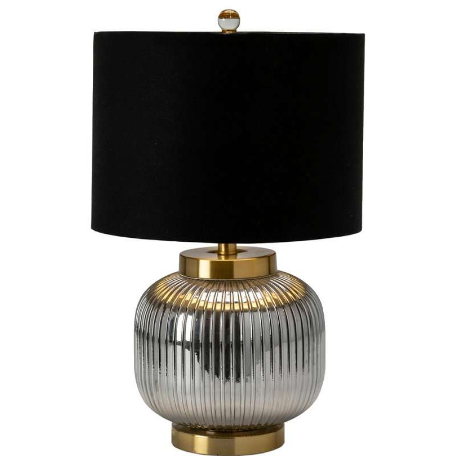 Lamps * | Deals Crestview Collection Amelia 1 Light Table Lamp, Handfinished Silver And Polished Gold