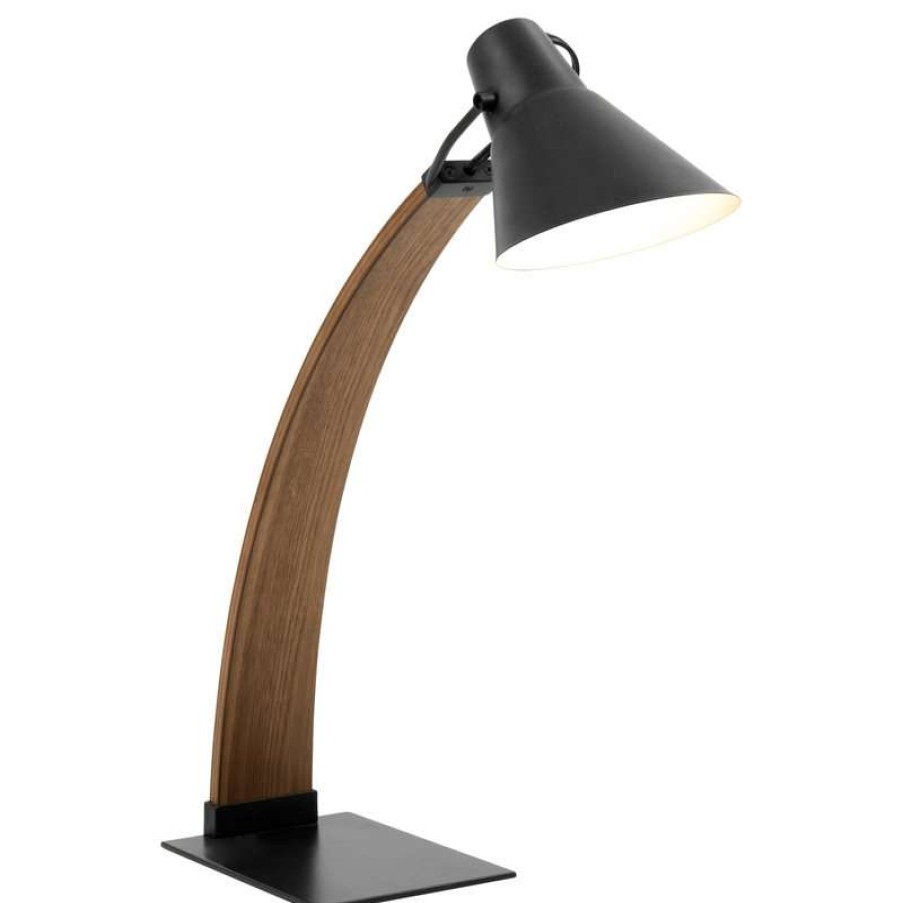 Lamps * | Best Pirce Lumisource Noah Table Lamp, Walnut And Black