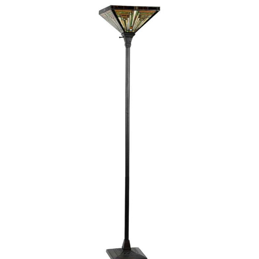 Lamps * | Outlet Chloe Lighting, Inc. Innes 1-Light Mission Torchiere Floor Lamp