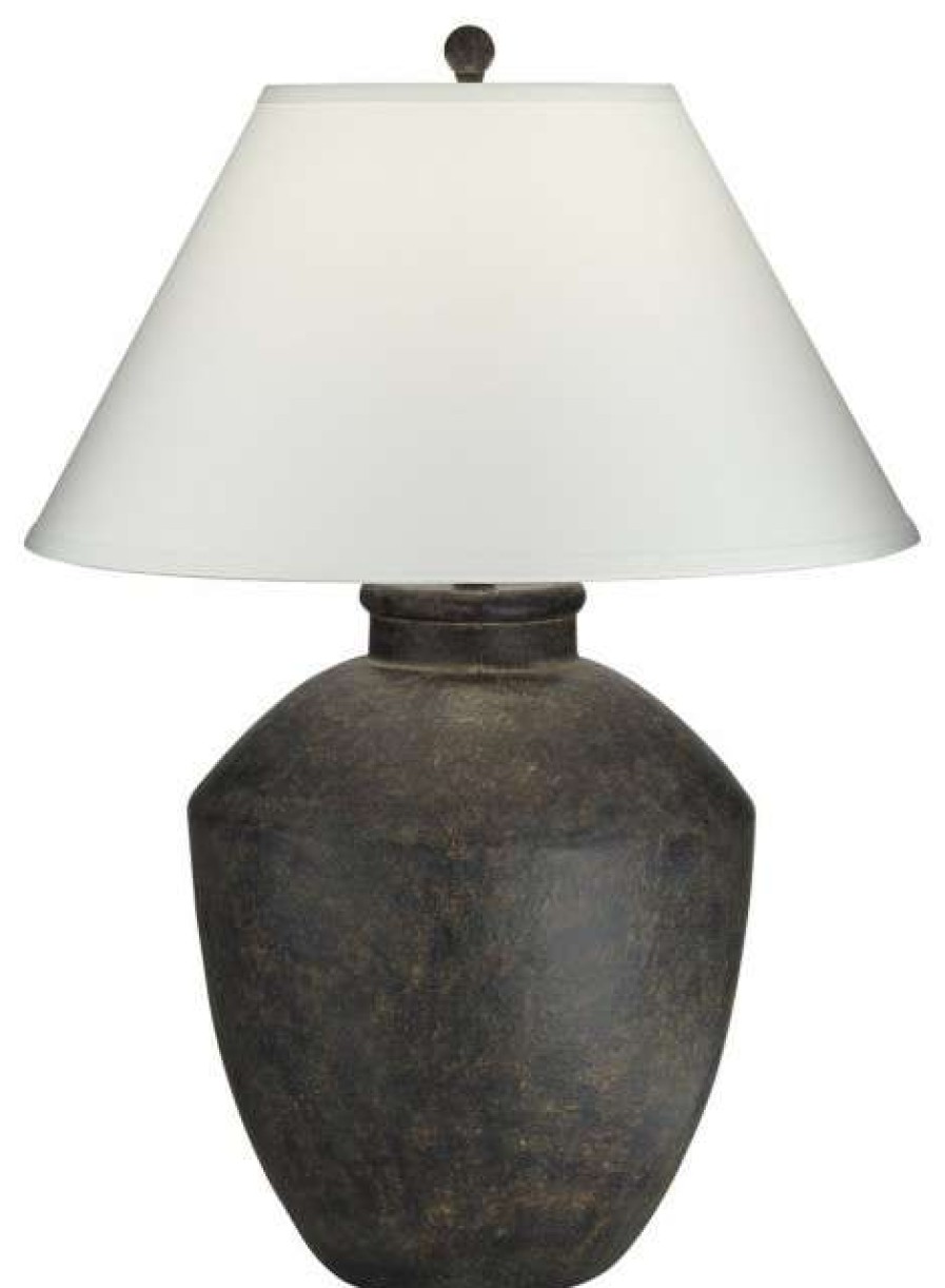 Lamps * | Cheapest Pacific Coast Kitchen & Bath Pacific Coast Massa Table Lamp 64V99 Black Terracotta