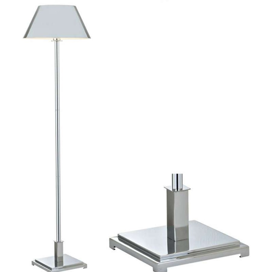 Lamps * | Top 10 Jonathan Y Roxy 60 Metal Floor Lamp, Chrome