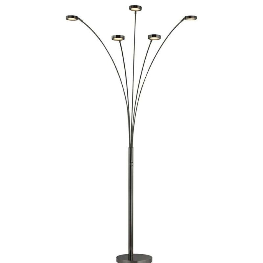 Lamps * | Hot Sale Artiva 73 Led 5-Arched Floor Lamp With Touch Dimmer