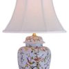 Lamps * | Best Deal William Sung Multicolor Chinese Bird Motif Porcelain Temple Jar Table Lamp 26