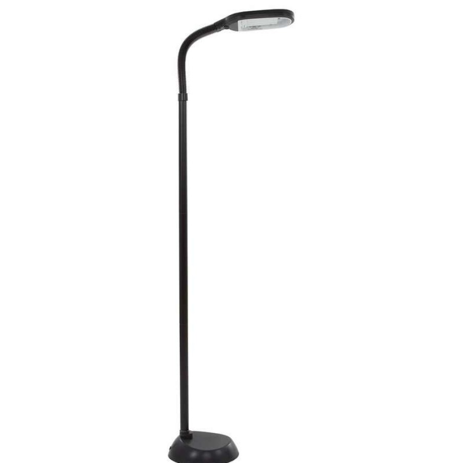 Lamps * | Promo Natural Full Spectrum Sunlight Floor Lamp Black 6 Feet Lavish Home