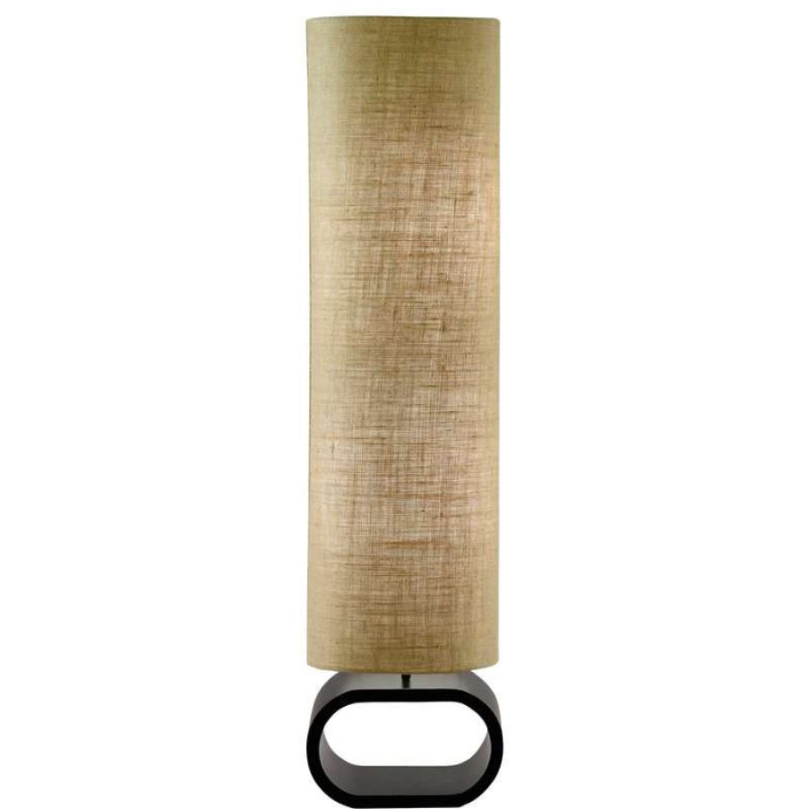 Lamps * | Brand New Adesso Harmony Floor Lamp, White, Burlap And Black