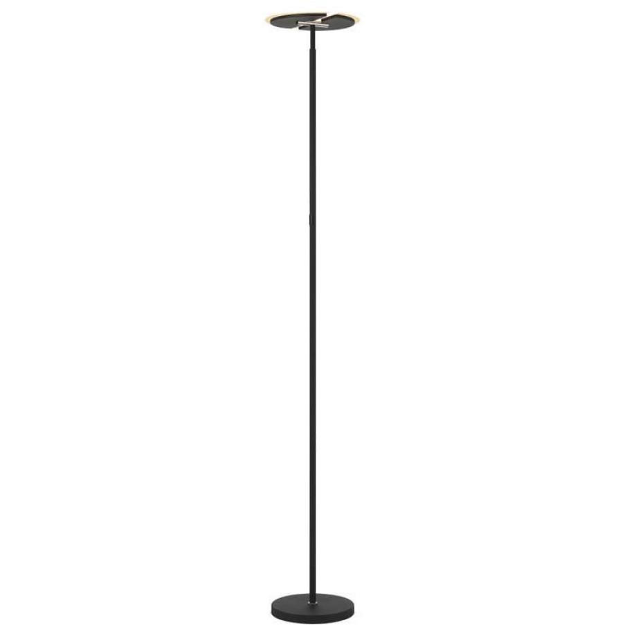 Lamps * | Budget Starry Sky Trading Inc Led Floor Lamp Dimmable Uplight Tall Standing Torchiere Lamp Black Finish