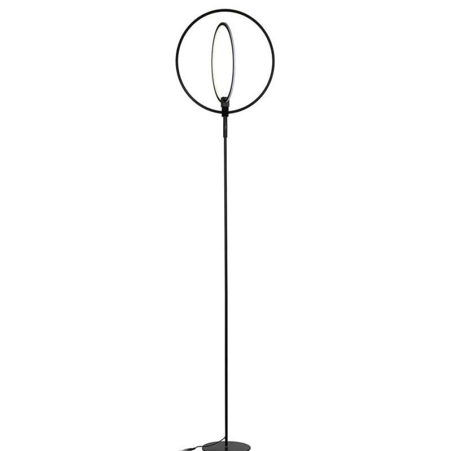 Lamps * | Brand New Brightech Eclipse Modern Led Torchiere Floor Lamp Very High Brightness, Black