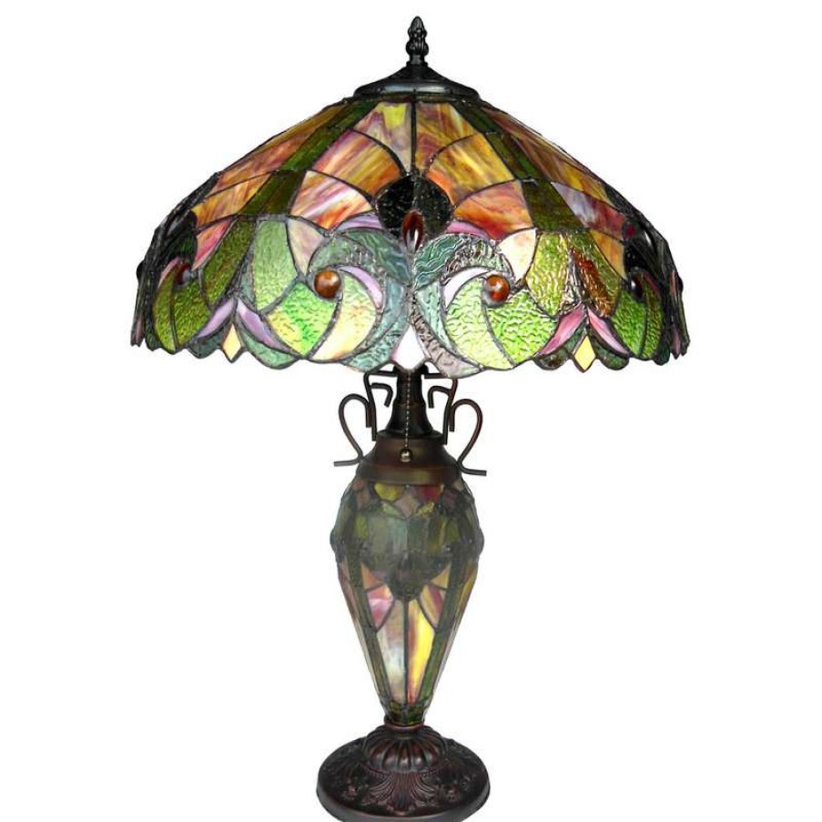 Lamps * | Outlet Chloe Lighting, Inc. Liaison 3-Light Victorian Double Lit Table Lamp