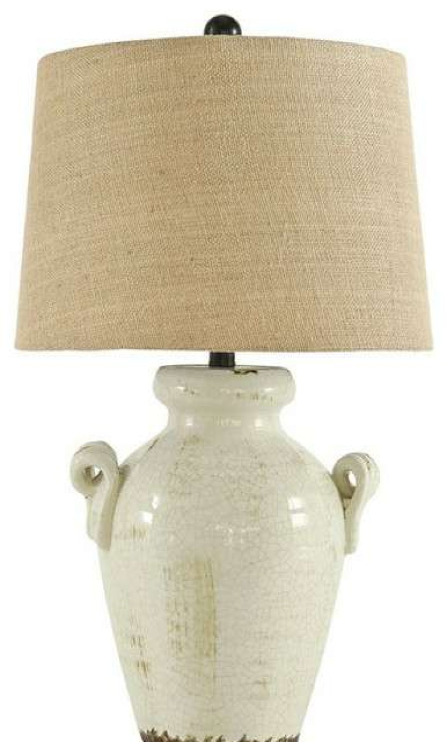 Lamps * | Best Deal Ashley Furniture Industries Ashley Furniture Emelda Ceramic Table Lamp In Cream