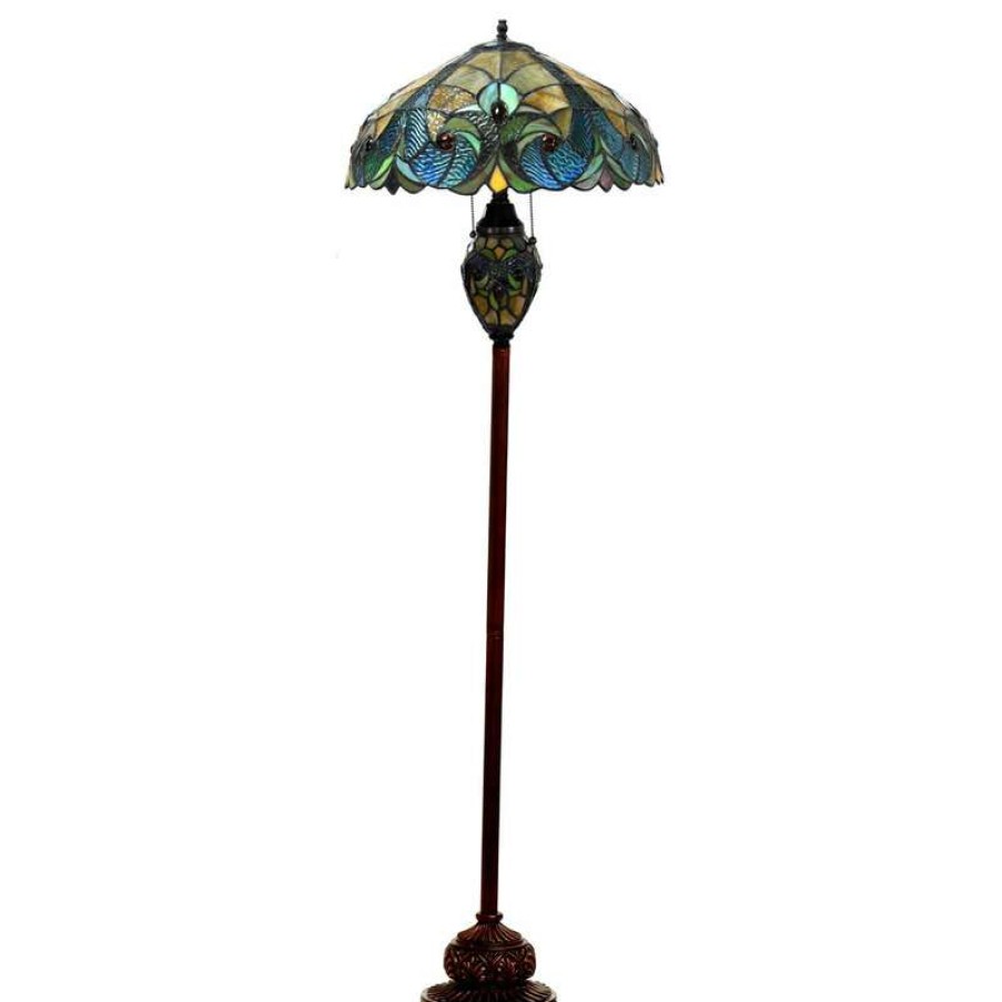 Lamps * | Hot Sale Chloe Lighting, Inc. Liaison 3-Light Victorian Double Lit Floor Lamp