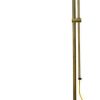 Lamps * | Coupon Cal Lighting Pharmacy Floor Lamp With Adjusted Pole, Antique Brass Finish/Antique Brass Shade