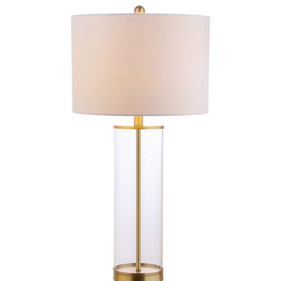 Lamps * | Cheapest Jonathan Y Collins 29.25 Glass Table Lamp, Brass Gold