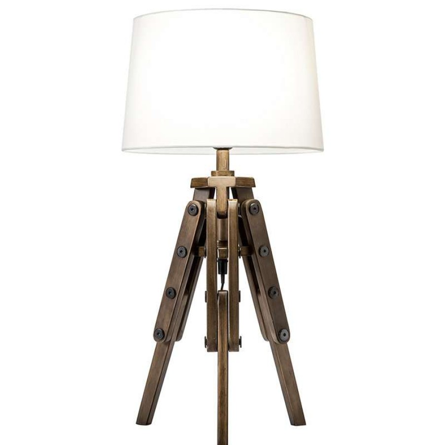 Lamps * | Promo Vandue Corporation Modern Home Mariner Nautical Wooden Tripod Table Lamp