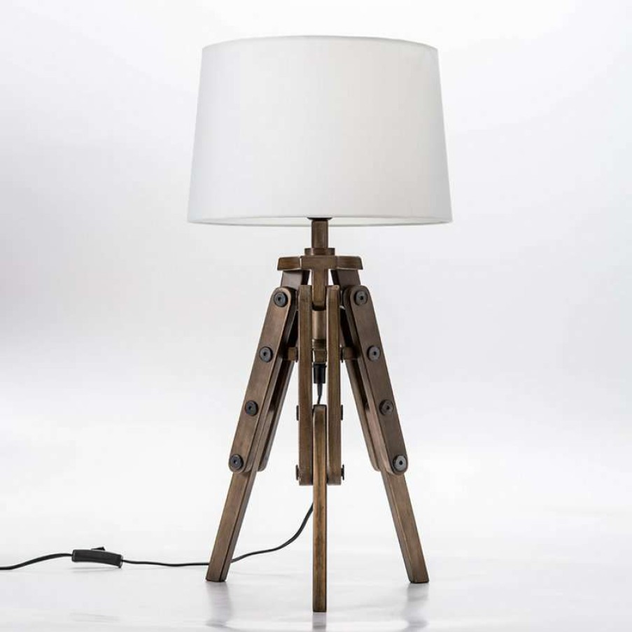 Lamps * | Promo Vandue Corporation Modern Home Mariner Nautical Wooden Tripod Table Lamp