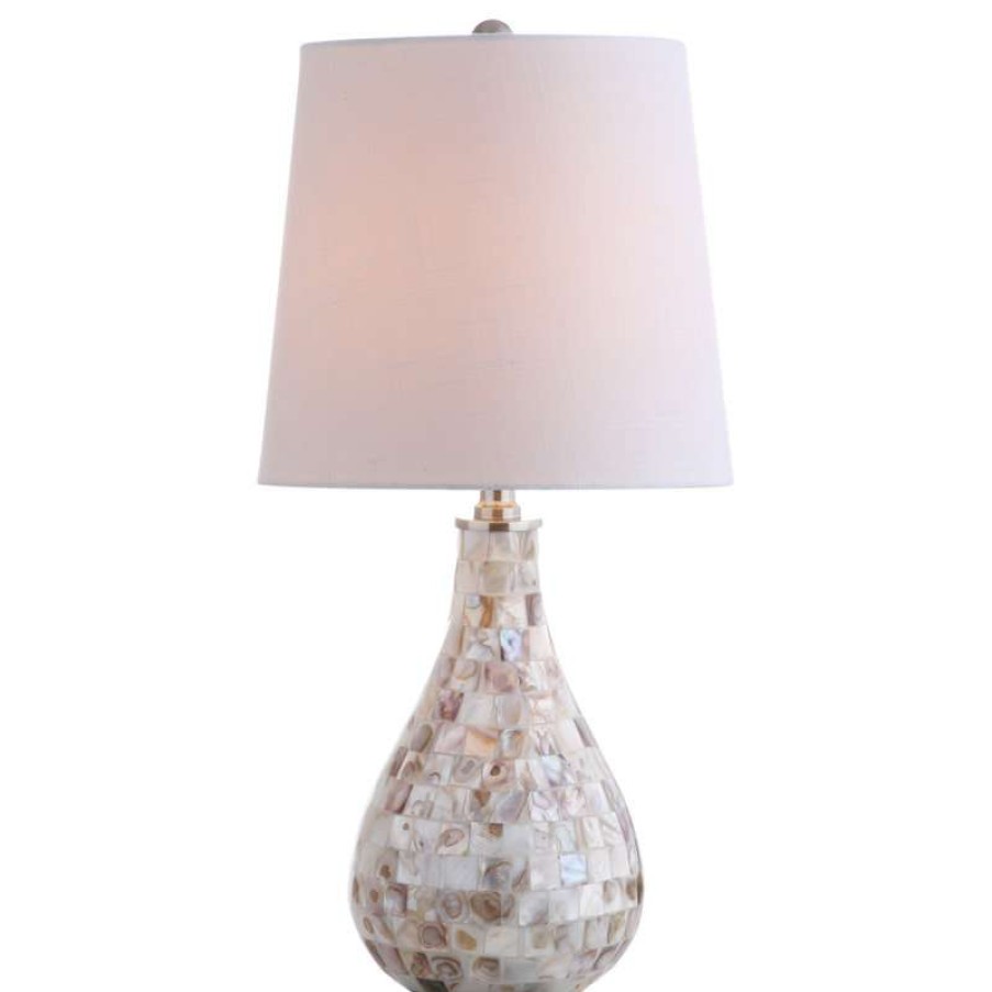 Lamps * | Outlet Jonathan Y Mona 20.5 Mini Table Lamp, Seashell, Seashell