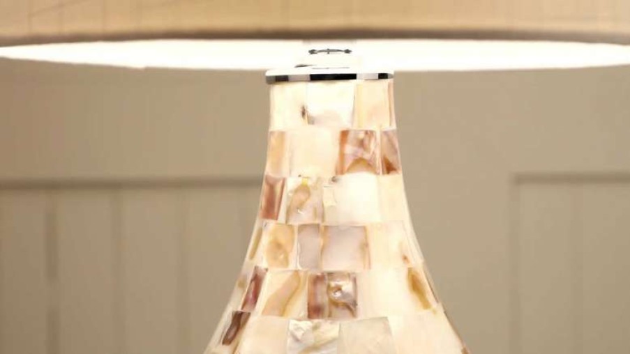 Lamps * | Outlet Jonathan Y Mona 20.5 Mini Table Lamp, Seashell, Seashell