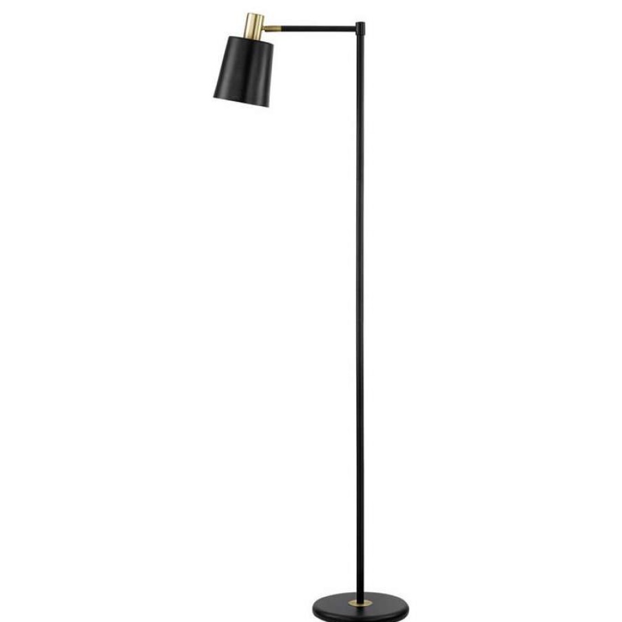 Lamps * | Best Deal Globe Electric Lex 60 Black Finish Floor Lamp