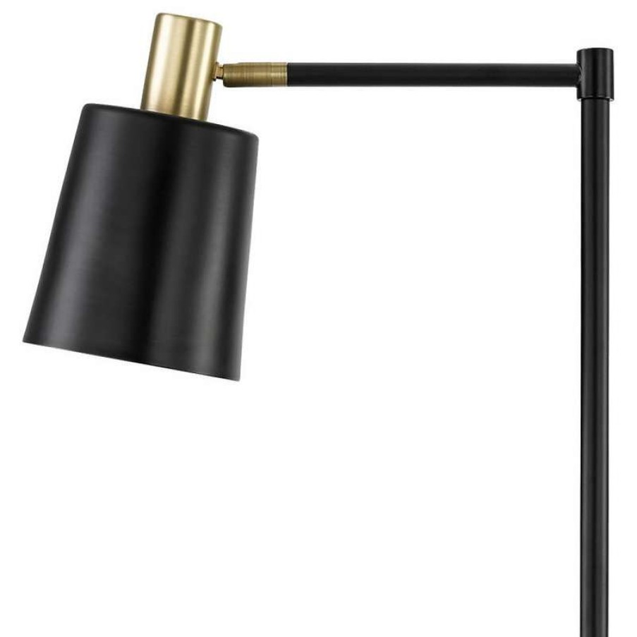 Lamps * | Best Deal Globe Electric Lex 60 Black Finish Floor Lamp