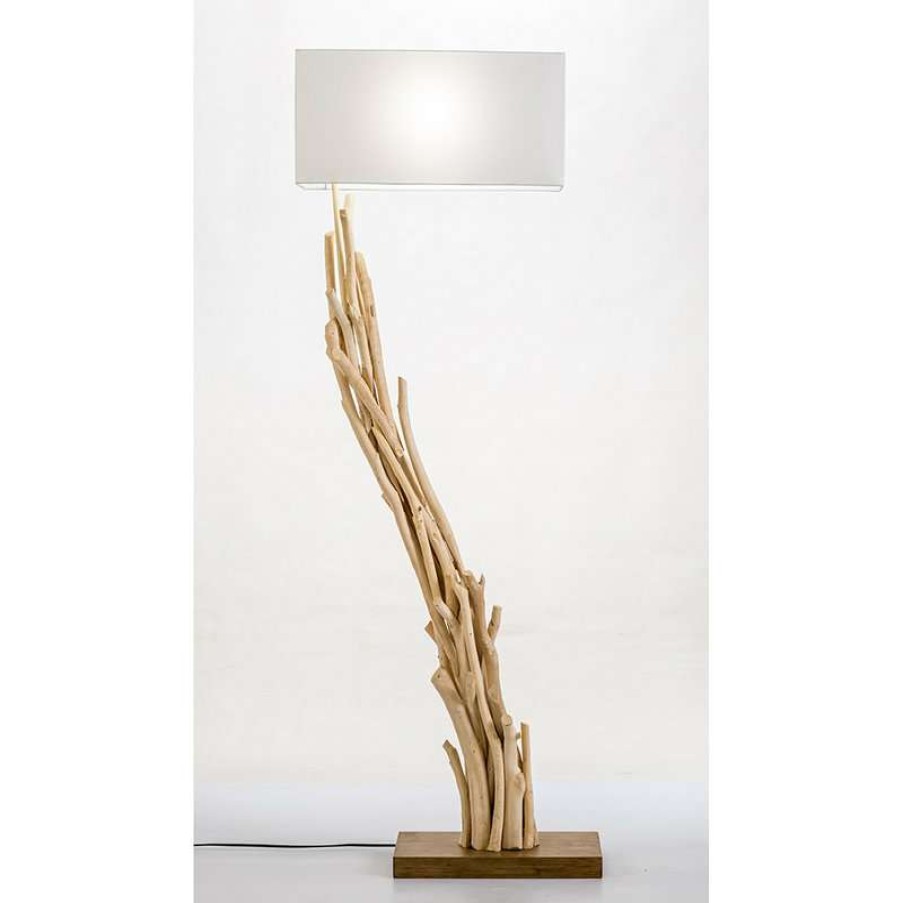 Lamps * | Outlet Vandue Corporation Modern Home Angled Driftwood Nautical Wooden Floor Lamp