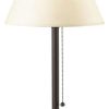 Lamps * | Wholesale Cal Lighting 75W Candlestick Table Lamp With Pull Chain Switch, Black/Rust Finish