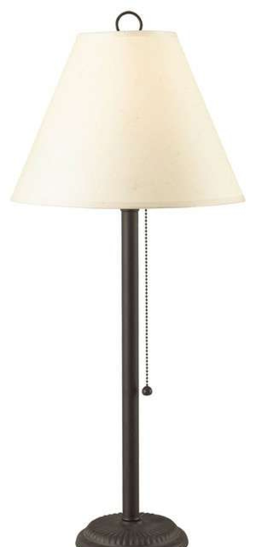 Lamps * | Wholesale Cal Lighting 75W Candlestick Table Lamp With Pull Chain Switch, Black/Rust Finish