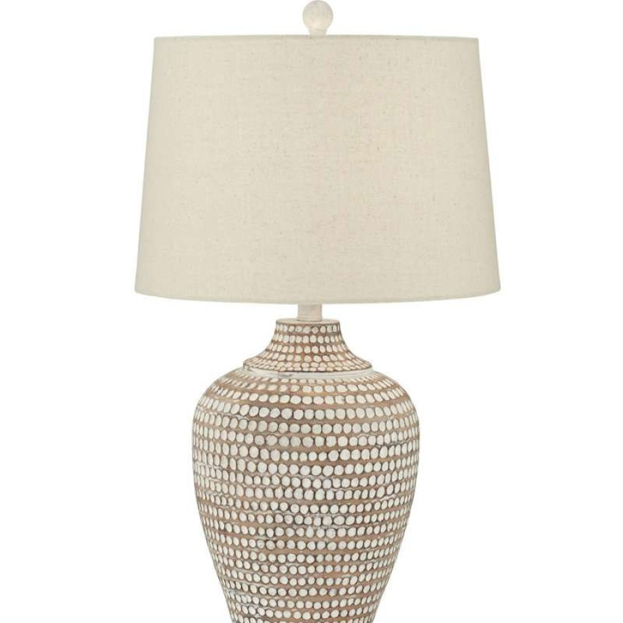 Lamps * | Best Sale Pacific Coast Lighting Resin Hammered Lamp, Brown