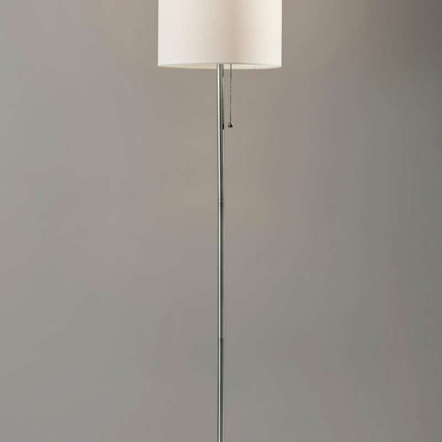 Lamps * | Best Reviews Of Adesso Fiona Floor Lamp- Steel