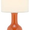 Lamps * | New Safavieh White Ceramic Paris Lamp, Orange