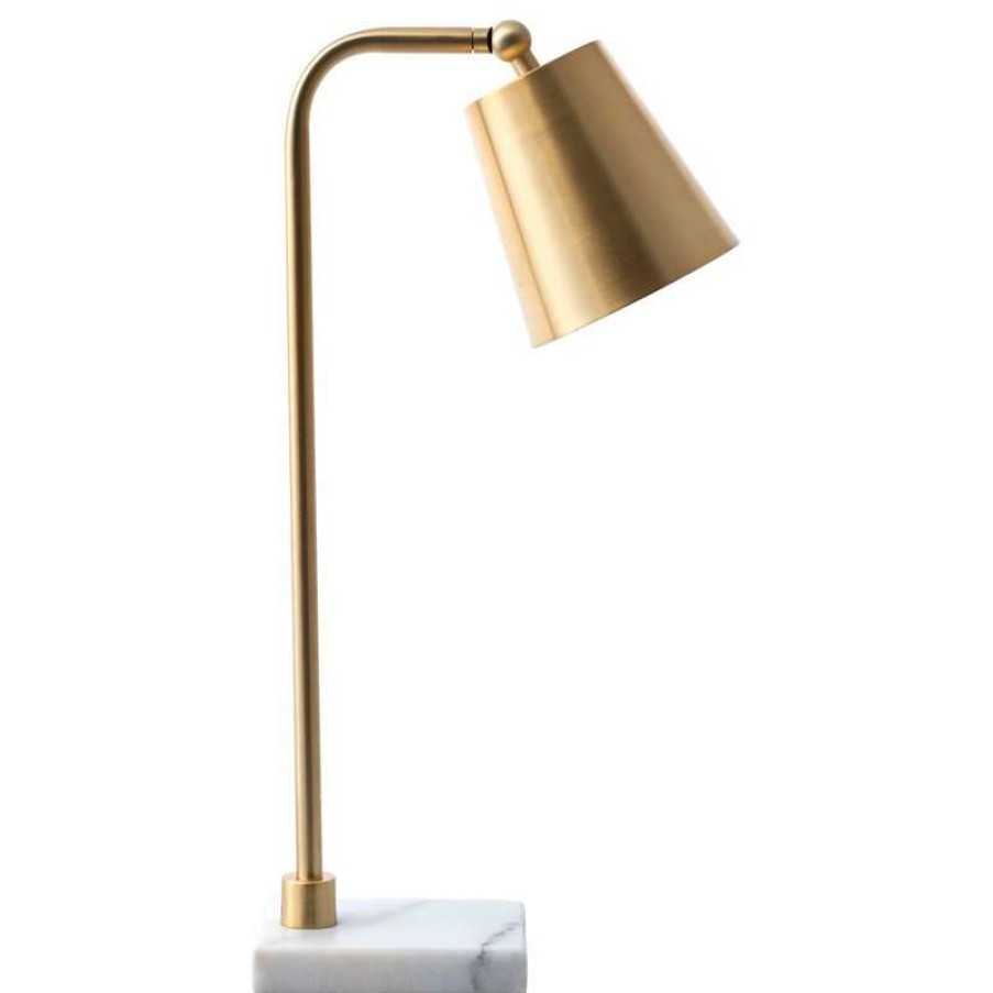 Lamps * | Buy Nuloom 20 Metal Hanging Bell Metal Shade Brass Finish 3-Way Switch Table Lamp