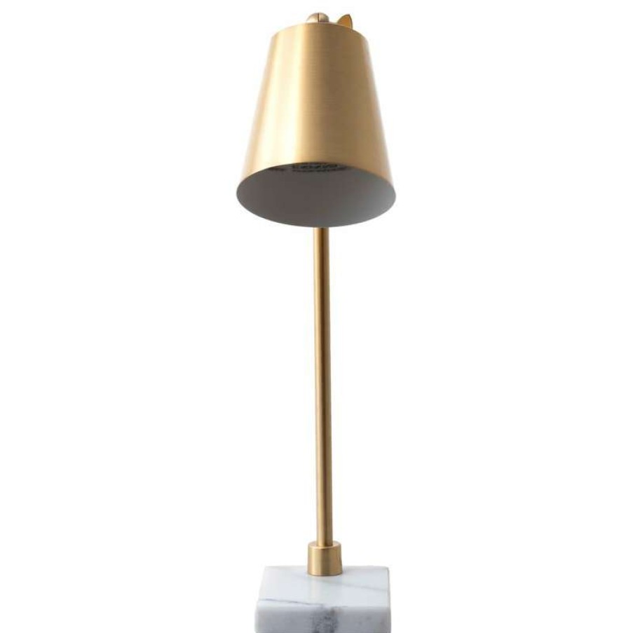 Lamps * | Buy Nuloom 20 Metal Hanging Bell Metal Shade Brass Finish 3-Way Switch Table Lamp