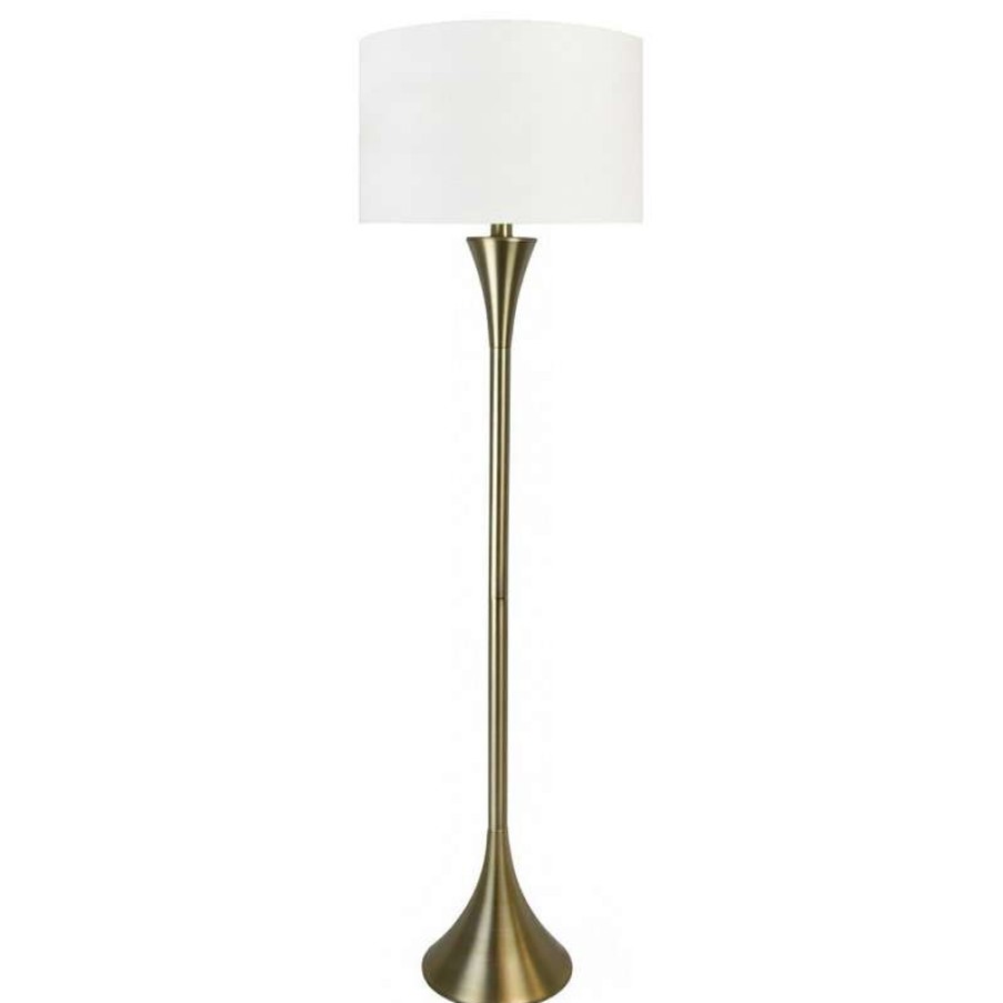 Lamps * | Best Sale Lumisource 65 Plated Gold Metal Floor Lamp