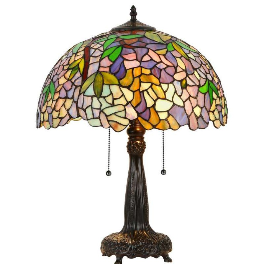 Lamps * | Hot Sale Chloe Lighting, Inc. Phoebe 2-Light Wisteria Table Lamp