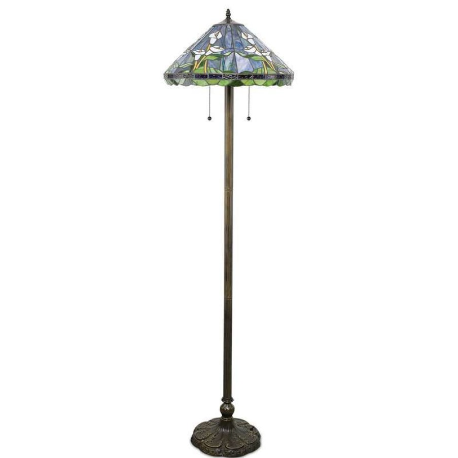 Lamps * | Best Deal Serena D'Italia Tiffany 2-Light Calla Lilly 58 Bronze Floor Lamp