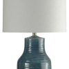 Lamps * | Promo Stylecraft Home Collection Prova Blue Dipped Ceramic Body Table Lamp With Hardback Shade