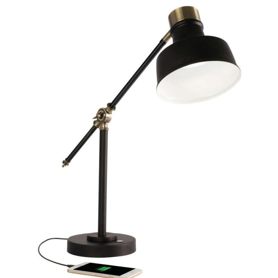 Lamps * | Discount Ottlite Technologies Ottlite Wellness Series Balance Led Desk Lamp, Black