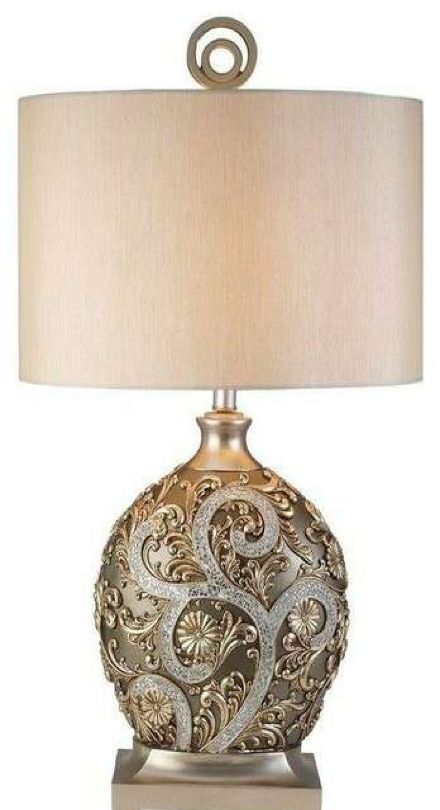 Lamps * | Best Deal Ok Lighting Silver Vine Table Lamp