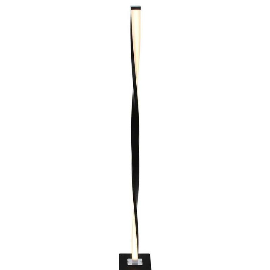 Lamps * | Outlet Brightech Helix Modern Led Floor Lamp For Living Room Bright Lighting, Black