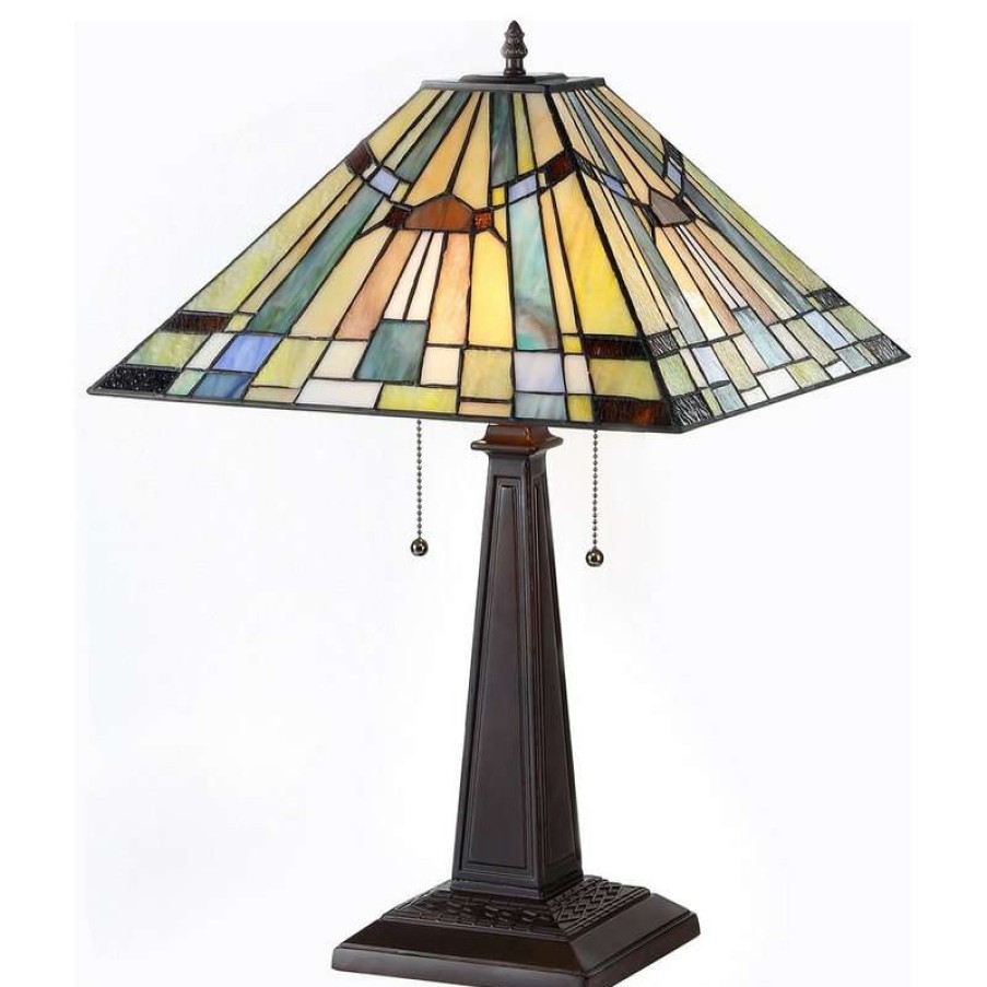 Lamps * | Cheapest Chloe Lighting, Inc. Kinsey 2-Light Mission Table Lamp