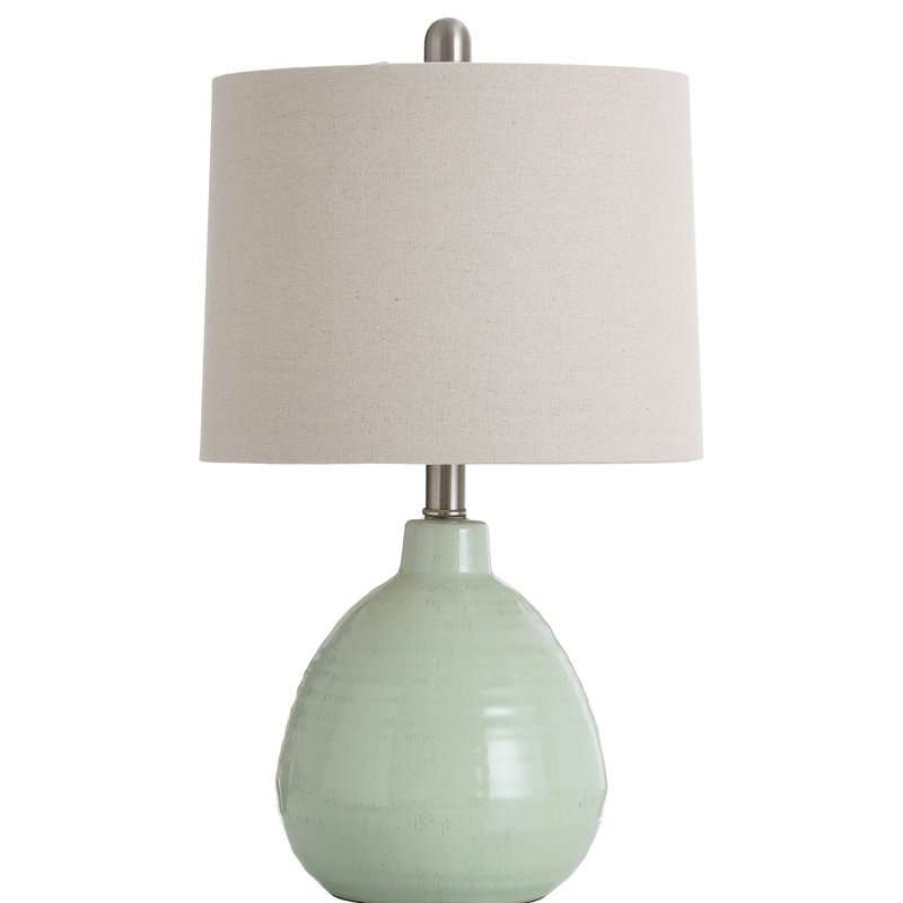 Lamps * | Buy Stylecraft Home Collection Cameron Ceramic Table Lamp, Key Lime Green