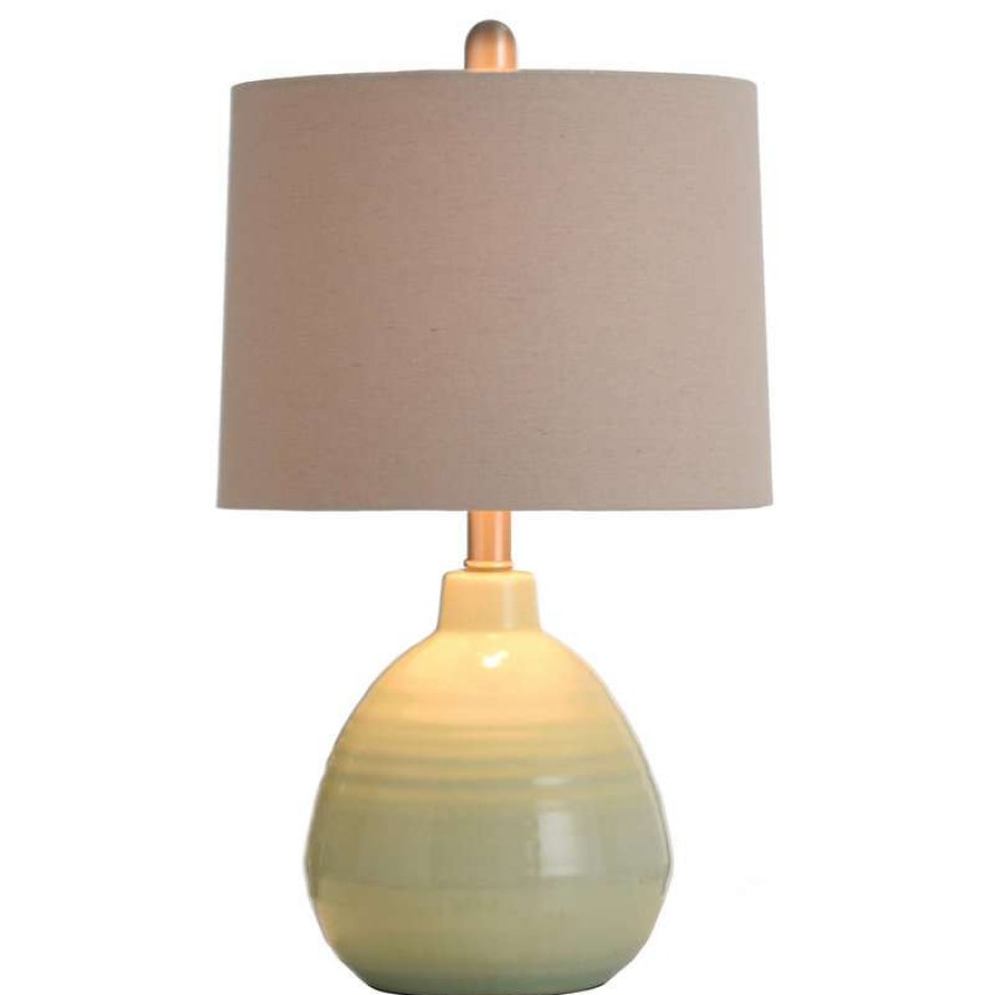 Lamps * | Buy Stylecraft Home Collection Cameron Ceramic Table Lamp, Key Lime Green