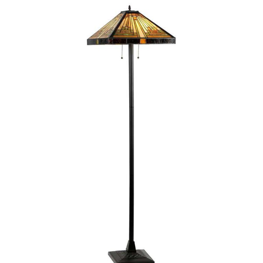 Lamps * | Best Pirce Chloe Lighting, Inc. Innes 2-Light Mission Floor Lamp