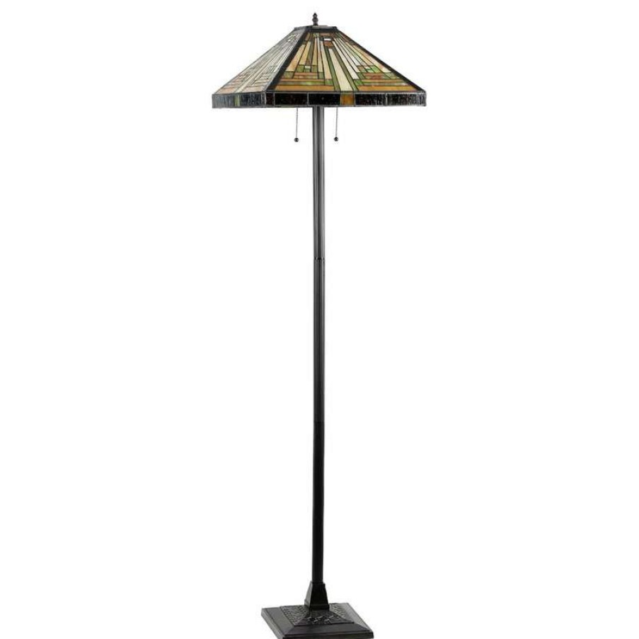 Lamps * | Best Pirce Chloe Lighting, Inc. Innes 2-Light Mission Floor Lamp