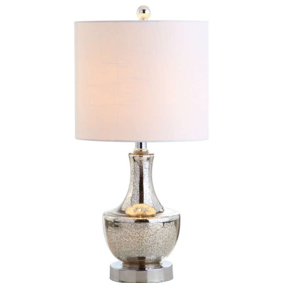 Lamps * | Buy Jonathan Y Colette 20 Mini Glass Table Lamp, Silver, Single