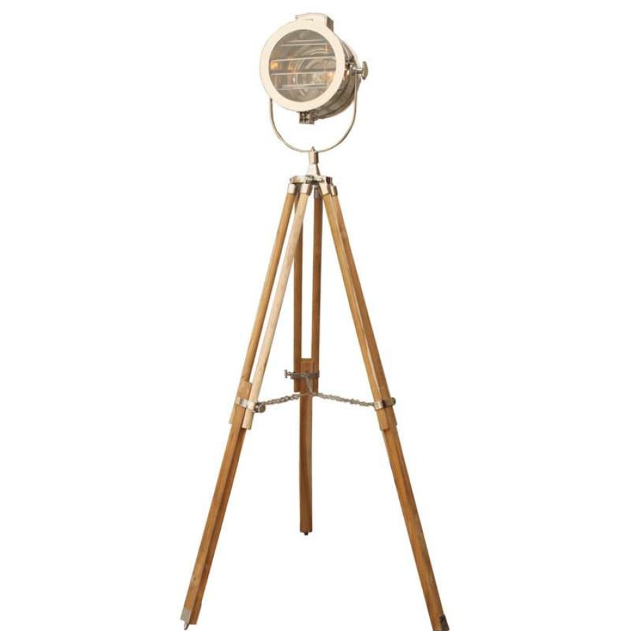 Lamps * | Coupon Avion Innovative Products Nautical Signal Tripod Floor Lamp, Blond