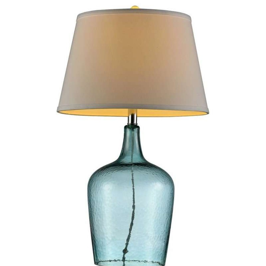 Lamps * | Coupon Ok Lighting 27 H Ocean Breeze Glass Table Lamp