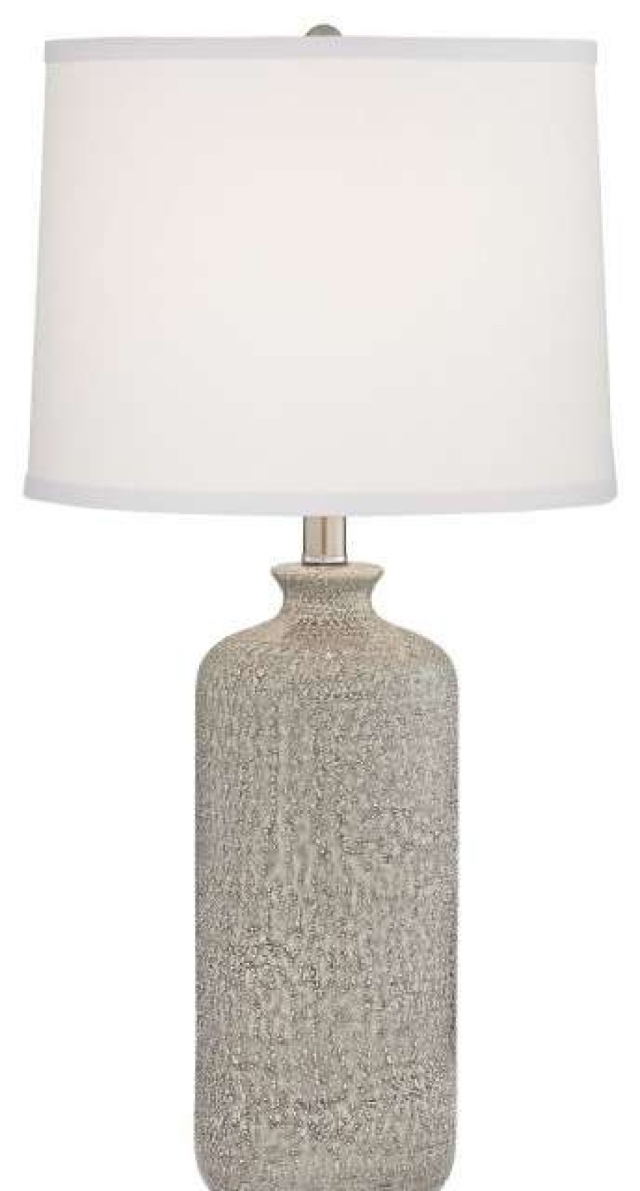 Lamps * | Cheap Pacific Coast Lighting Ceramic Table Lamp With Grey Finish 15A33